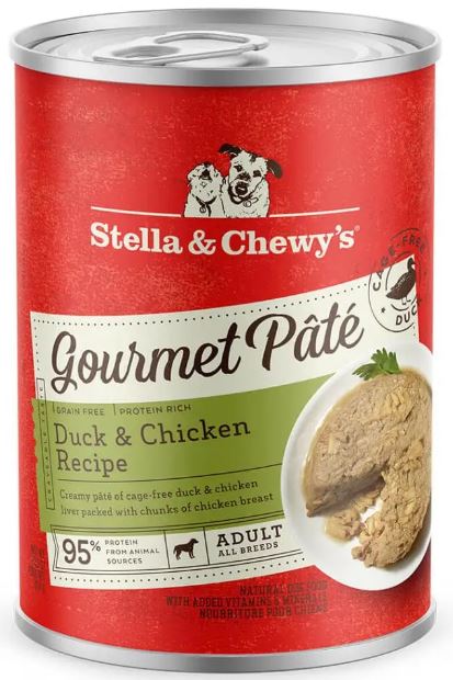 Stella & Chewy's Gourmet Pâté with Duck & Chicken Canned Dog Food, 12.5oz