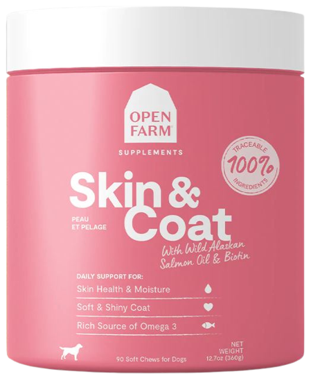 Open Farm Skin & Coat Supplement Chews for Dogs