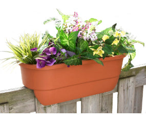 24" Dual Rail Outdoor Planter